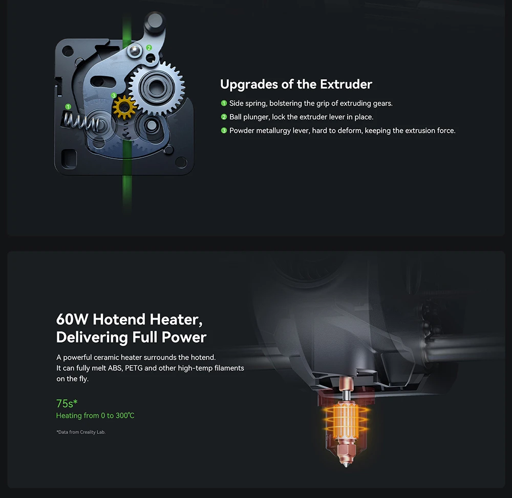 Creality Ender-3 V3 Plus 3D Printer, CoreXZ for 600mm/s Speed, Y-axis Dual Motors & Support Rods, Quick-swap Tri-metal Nozzle, Dual Cooling Fans, 300x300x330mm - EU Plug