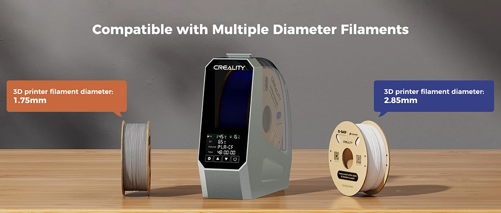 Creality Space Pi Filament Dryer Box for 3D Printer, PTC 360 Degrees Hot-Air Heating, 48H Timer, LCD Touch Screen