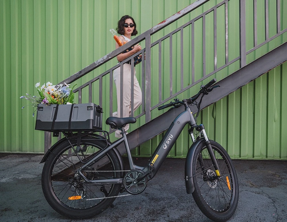 DYU C1 Electric Bike, 350W Motor, 36V 10Ah Battery, 26*2.5