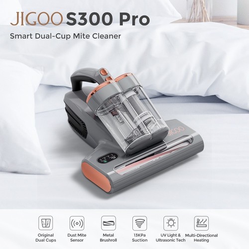 Refurbished JIGOO S300 Pro Dual-Cup Smart Mite Cleaner with Dust Mite Sensor