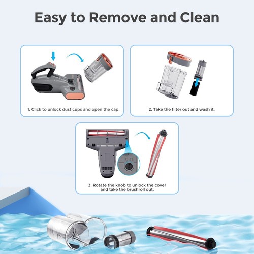 Refurbished JIGOO S300 Pro Dual-Cup Smart Mite Cleaner with Dust Mite Sensor