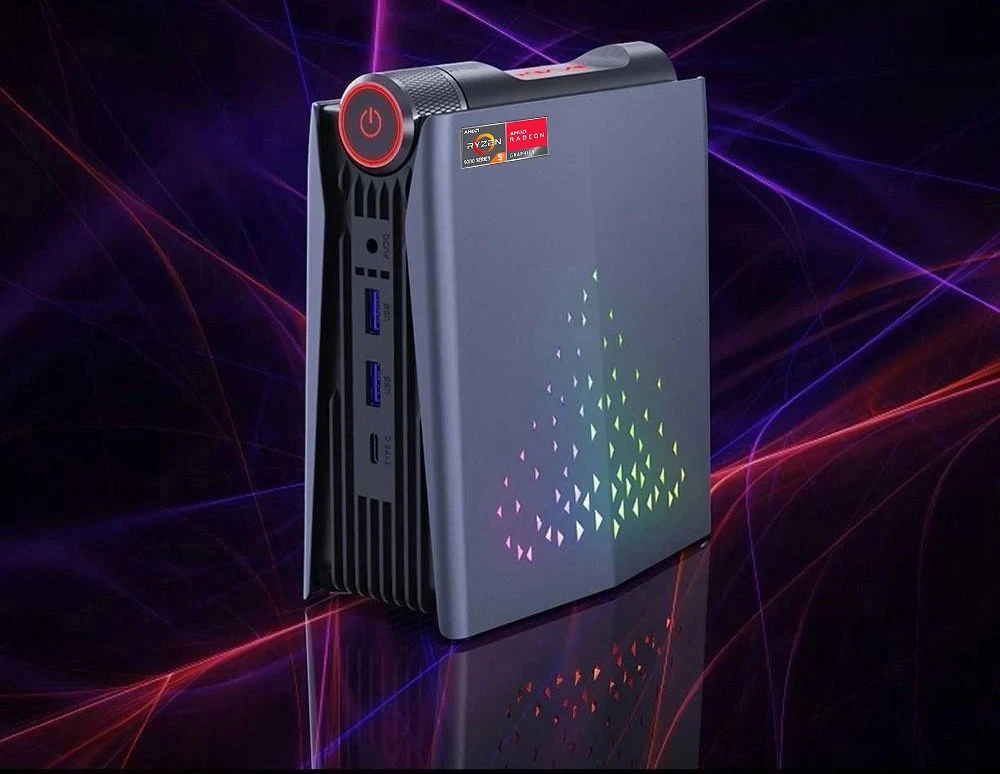 OUVIS AMR5 Mini PC, AMD Ryzen 7 5675U 6 πυρήνες έως 4.3GHz, 16GB RAM 512GB SSD, HDMI+DP+Type-C 4K 60Hz Triple Display, 4 x USB 3.0 1000Mbps LAN WiFi 5 Bluetooth 5.0, Αθόρυβη/Balance/Performance Mode- EU Plug