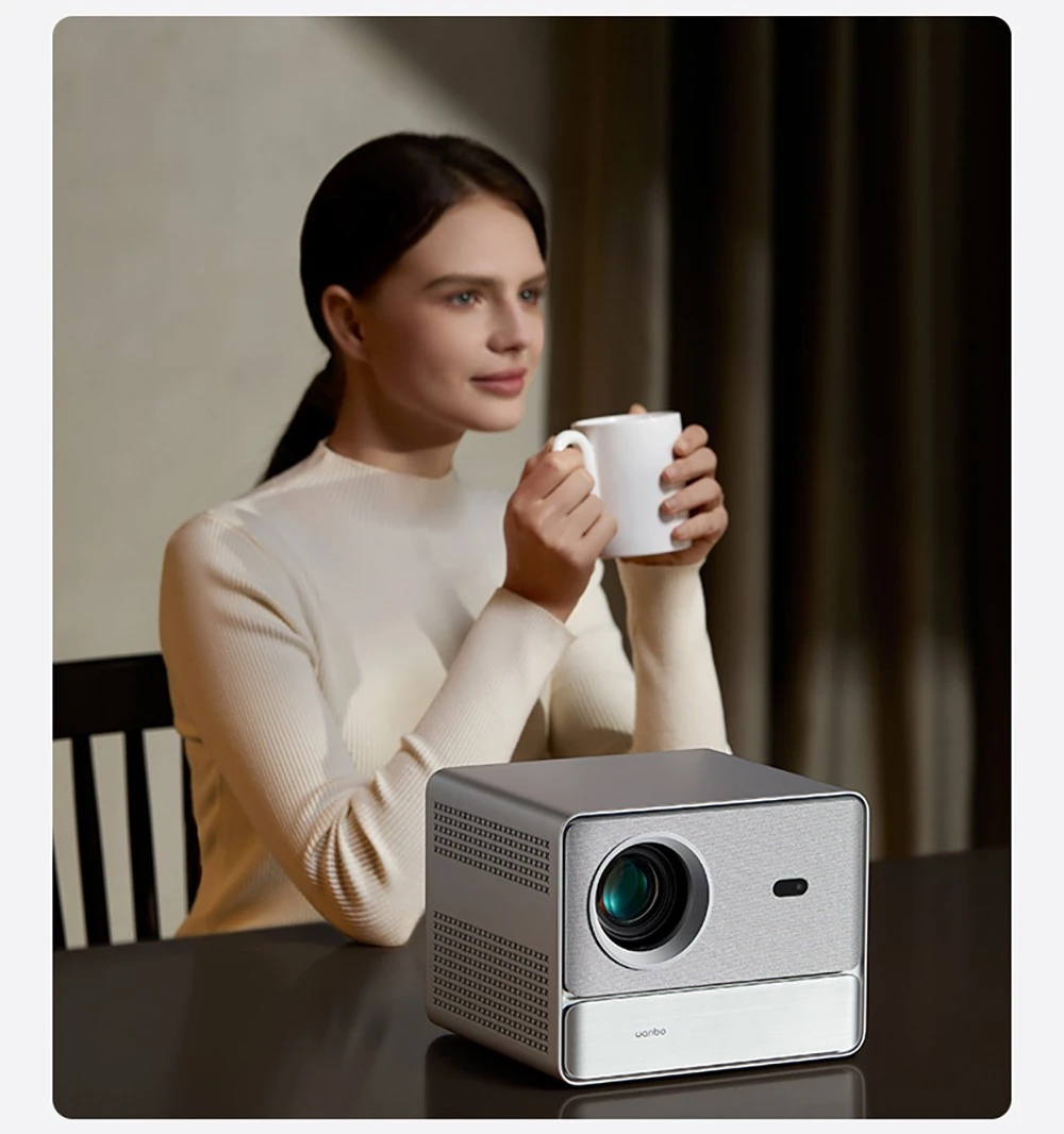[Netflix Certified] WANBO DaVinci 1 Pro Projector, 600 ANSI, Native 1080P, Android 11, 5G/2.4G WiFi, Auto-Focus/Auto Keystone Correction/Auto Screen Fit/Pag-iwas sa Obstacle
