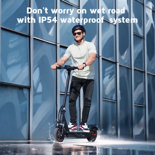 iScooter i10Max Electric Scooter, 750W Motor, 48V 18Ah Battery, 10 inches Pneumatic Tire, 45km/h Max Speed, 80km Range, IP54 Waterproof, Front and Rear Suspension, App Control
