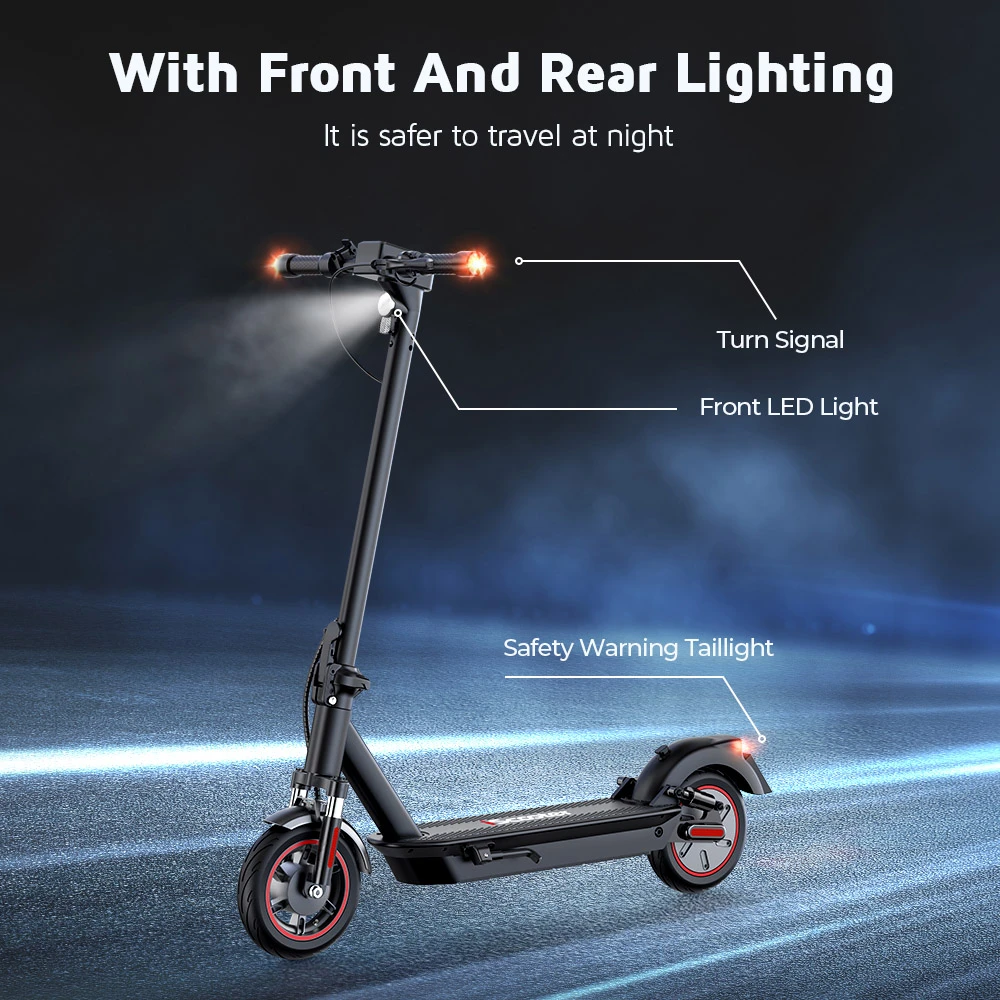 iScooter i10Max Electric Scooter, 750W Motor, 48V 18Ah Battery, 10 inches Pneumatic Tire, 45km/h Max Speed, 80km Range, IP54 Waterproof, Front and Rear Suspension, App Control