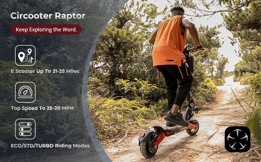 isinwheel R3 Folding Electric Scooter, 10 Inches Off-road Tire, 800W Motor, 48V 15Ah Battery, 45km/h Max Speed, 60km Range
