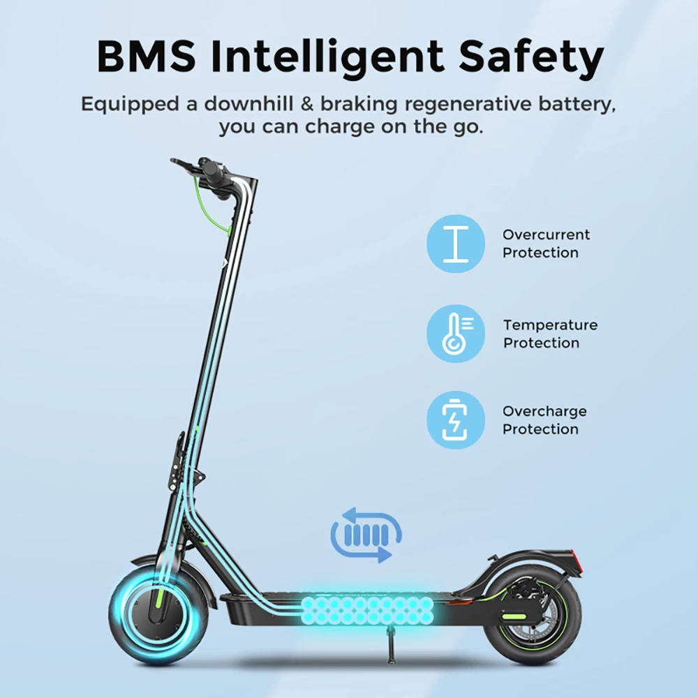 isinwheel S9 Pro Electric Scooter, 350W Motor, 36V 7.5Ah Battery, 8.5 Inches Pneumatic Tire, 25km/h Max Speed, 28km Range, App Control