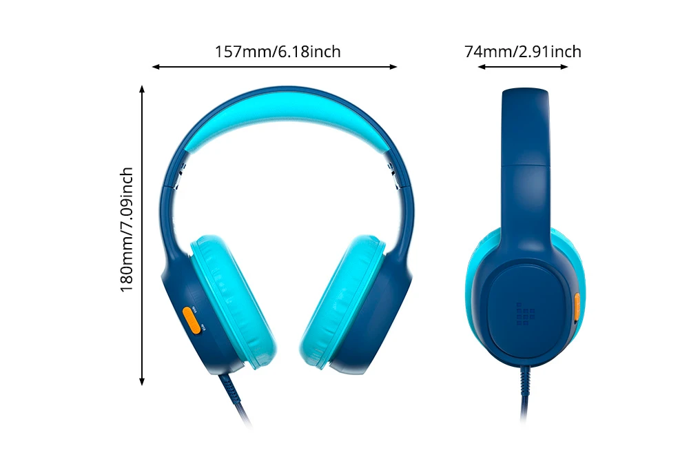 Tronsmart KH01 Wired Kids Headphones - Blue