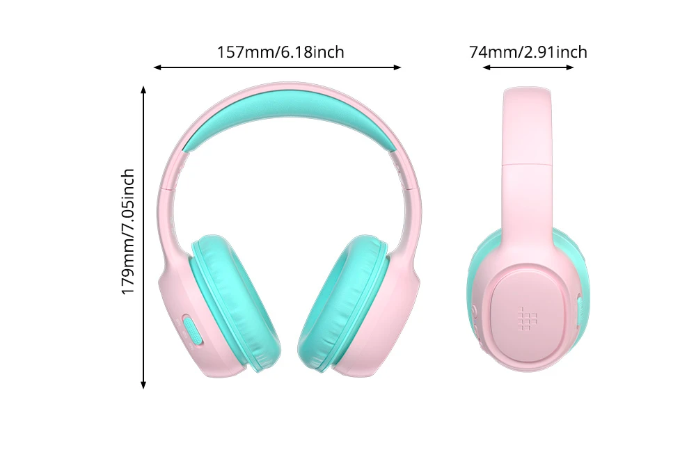 Căști wireless pentru copii Tronsmart KH02 - roz