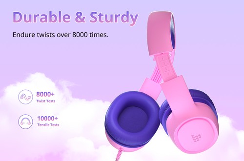 Tronsmart KH01 Wired Kids Headphones - Pink