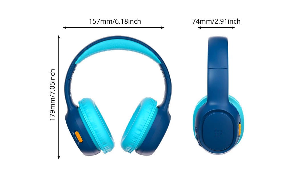 Căști wireless pentru copii Tronsmart KH02 - albastre