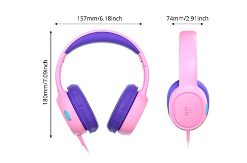 Tronsmart KH01 Wired Kids Headphones - Pink