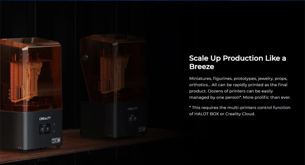 Creality HALOT-MAGE PRO 8K Resin 3D Printer, 170mm/h Printing Speed, 10.3' LCD, Smart Resin Pump & Air Purifier, 'MageArch' Flip Lid, Integral Light Source 3.0, 'Dynax' Motion System, 228x128x230mm