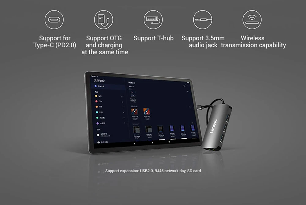 Lenovo Qitian K10 Pro Tablet (International Version), 10.6'' 2000*1200 Screen, MediaTek G80 8 Core Max 1.8GHz, Android 12 Multi-language, 4GB RAM 128GB ROM, 7700mAh Battery, 8MP+13MP Camera, 2.4/5GHz WiFi Bluetooth 5.0, Face Recognition - EU Plug