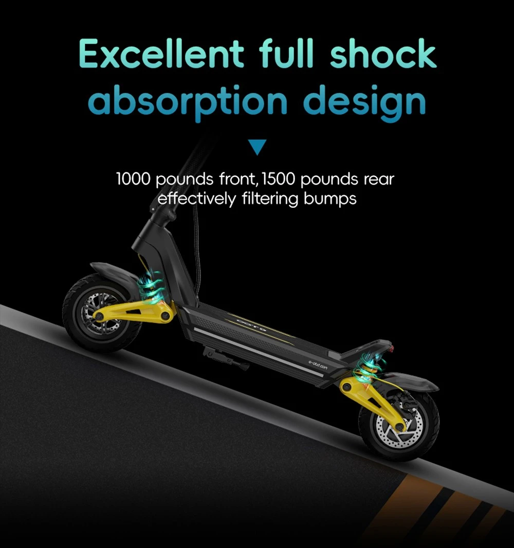 Scooter electric OOTD S10, 1400W Motor, Anvelope de 10 inch, 48V 20AH Baterie, 55km/h Max Speed, 60-70km, Brake, Suspensie frontală și spate