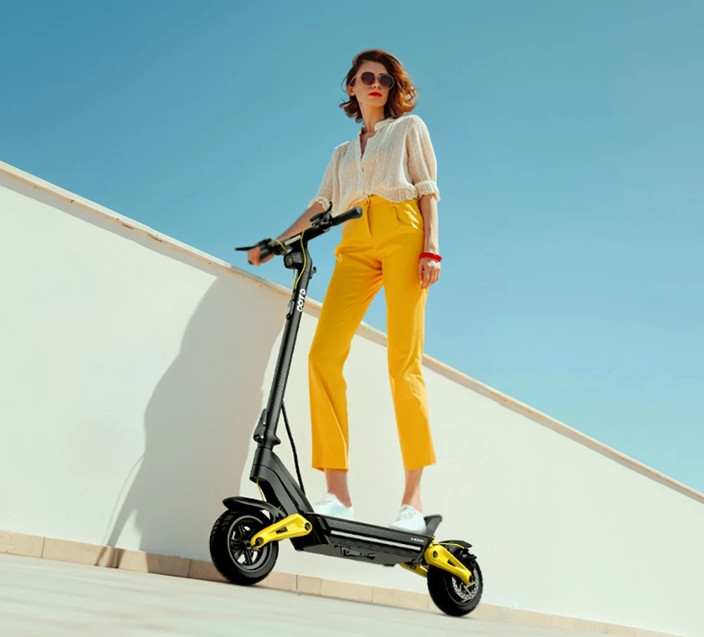 Scooter electric OOTD S10, 1400W Motor, Anvelope de 10 inch, 48V 20AH Baterie, 55km/h Max Speed, 60-70km, Brake, Suspensie frontală și spate