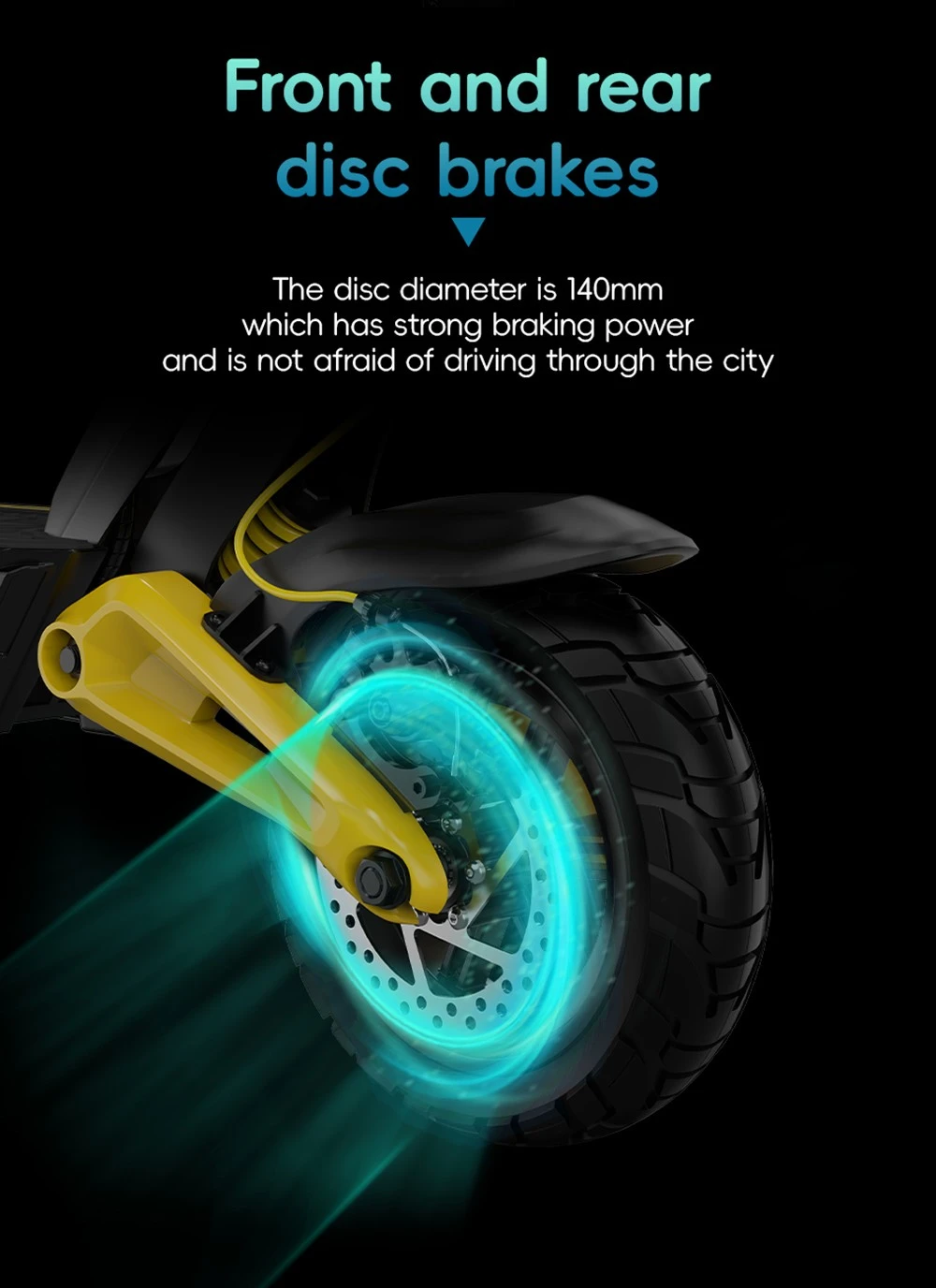 Scooter electric OOTD S10, 1400W Motor, Anvelope de 10 inch, 48V 20AH Baterie, 55km/h Max Speed, 60-70km, Brake, Suspensie frontală și spate