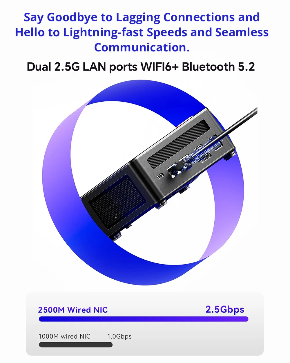 T-BAO AOOSTAR GEM12 Mini PC, AMD Ryzen 9 6900HX 8 Core Up to 4.9GHz, 16GB DDR5 RAM 512GB PCle 4.0 SSD, HDMI 2.1 + DP 1.4+ USB 4 + Type-C Four Screen Display, WiFi 6 Bluetooth 5.2, 2*2.5G LAN, 2*USB3.2 2*USB2.0 1*Oculink