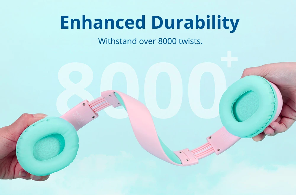 Căști wireless pentru copii Tronsmart KH02 - roz