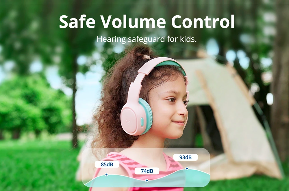 Căști wireless pentru copii Tronsmart KH02 - roz