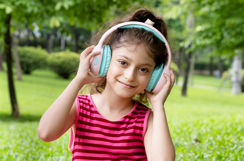 Căști wireless pentru copii Tronsmart KH02 - roz