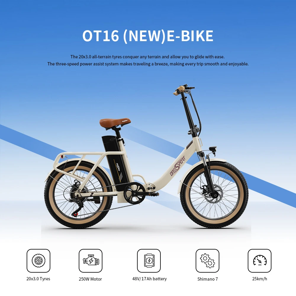 P20 La Bici Perfetta Iper Bici Elettrica Pieghevole OneSport OT16
