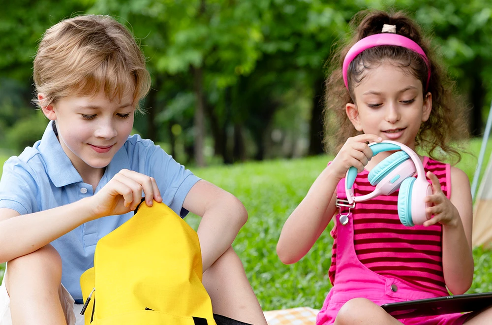 Căști wireless pentru copii Tronsmart KH02 - roz