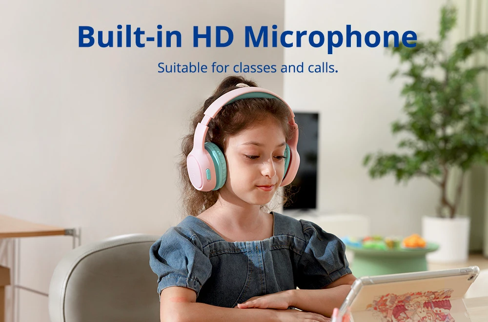 Căști wireless pentru copii Tronsmart KH02 - roz