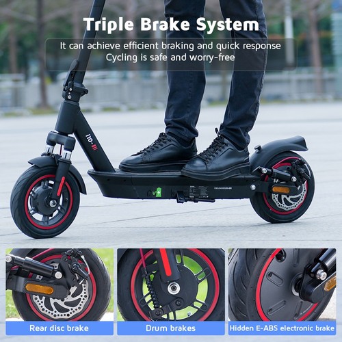 iScooter i10 Electric Scooter, 650W Motor, 36V 15Ah, 10-inch Pneumatic Tire, 40km/h Max Speed, 45km Max Range, ‎Front and Rear Suspension, Electronic Brake & Disc Brake