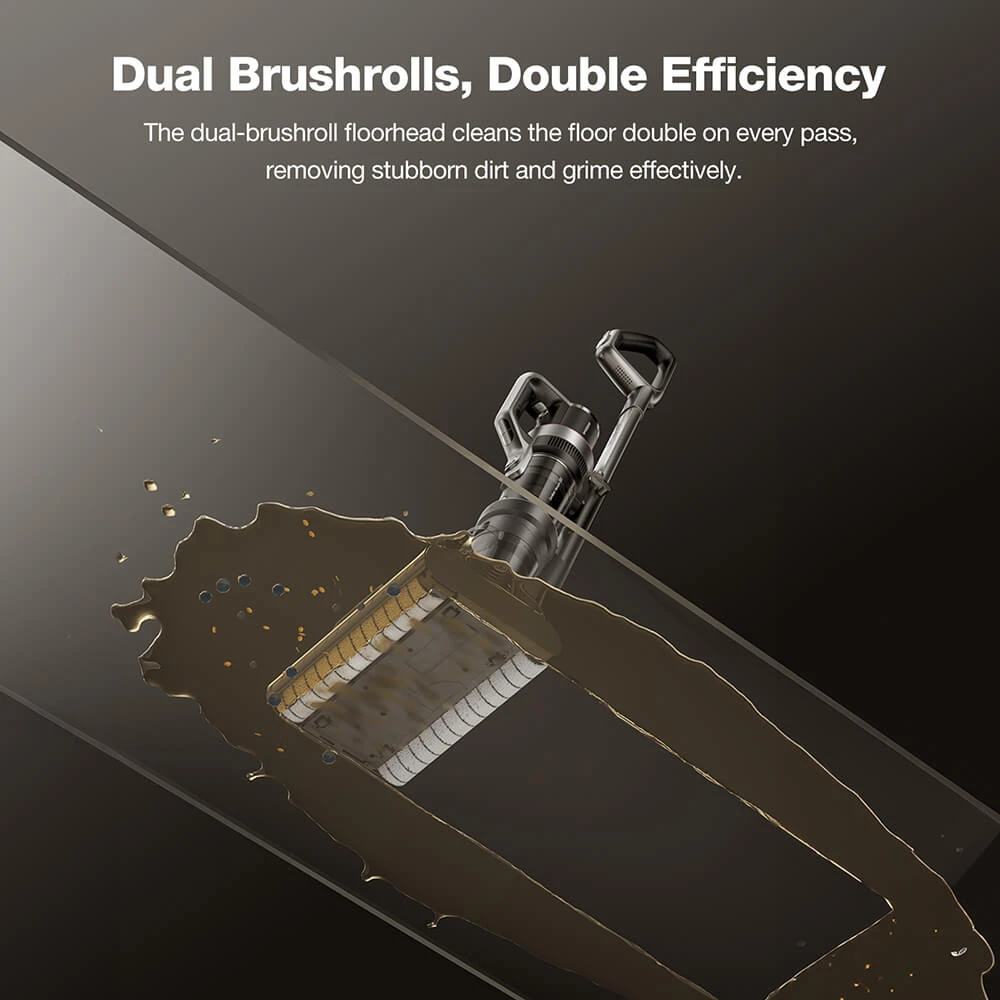 JIMMY PW11 Pro 4-in-1 Cordless Vacuum & Washer, 460W Strong Power, Double Cleaning, Hot Air Fast Dry, LED Screen, 180&deg; Lay Flat Design, Dual Roller Brushes, Silver-black Color