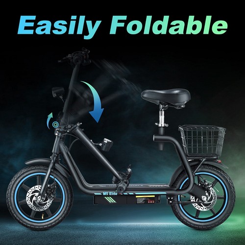HONEYWHALE M5 Elite Electric Scooter 14-inch Tire 500W Motor 48V 13Ah Battery 40~45km Range 40 km/h Max Speed
