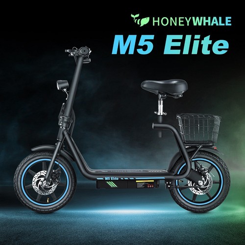 HONEYWHALE M5 Elite Electric Scooter 14-inch Tire 500W Motor 48V 13Ah Battery 40~45km Range 40 km/h Max Speed