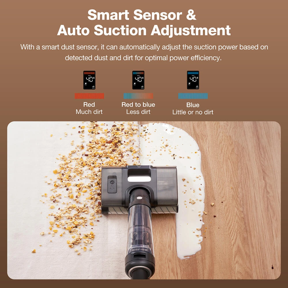 JIMMY PW11 Pro 4-in-1 Cordless Vacuum & Washer, 460W Strong Power, Double Cleaning, Hot Air Fast Dry, LED Screen, 180&deg; Lay Flat Design, Dual Roller Brushes, Silver-black Color