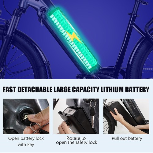 CMACEWHEEL L26 Electric Bike, 500W Motor, 48V 17Ah Battery, 26*2.1″ CST Tires, 45km/h Max Speed, 100km Max Range, Hydraulic Oil Disc Brakes - Grey