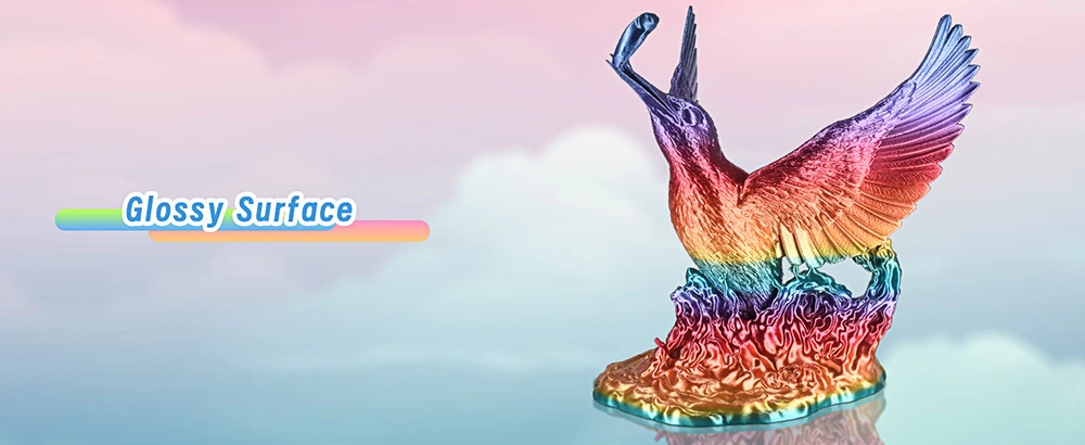 Filament PLA Silk pour imprimante 3D ERYONE 1 kg - Sunset Rainbow