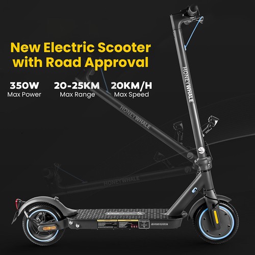 HONEY WHALE E9 Electric Scooter ABE Certification, 350W Motor, 36V 7.5Ah Battery, 8.5'' Tires, 20km/h Max Speed, 25km Max Range, APP Control