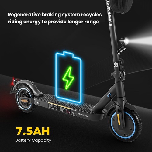 HONEY WHALE E9 Electric Scooter ABE Certification, 350W Motor, 36V 7.5Ah Battery, 8.5'' Tires, 20km/h Max Speed, 25km Max Range, APP Control
