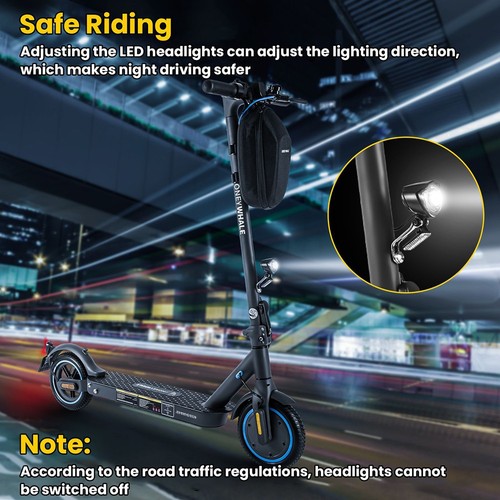 HONEY WHALE E9 Electric Scooter ABE Certification, 350W Motor, 36V 7.5Ah Battery, 8.5'' Tires, 20km/h Max Speed, 25km Max Range, APP Control