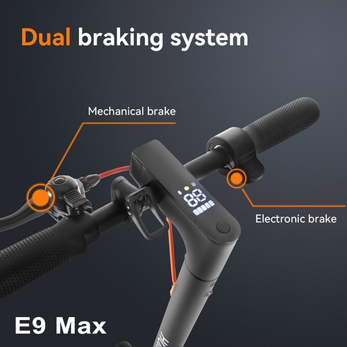 HONEY WHALE E9 MAX Electric Scooter, 500W Motor, 36V 10Ah Battery, 10-inch Tire, 20km/h Max Speed, 35-40km Range, Mechanical Brake & Electronic Brake, ABE Certification
