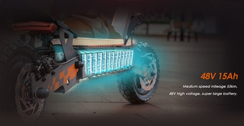 Kukirin G2 Foldable Electric Scooter, 800W Motor, 48V 15Ah Battery, 10-inch Tires, 45km/h Max Speed, 55km Range, Touchscreen Display, Front & Rear Disc Brakes