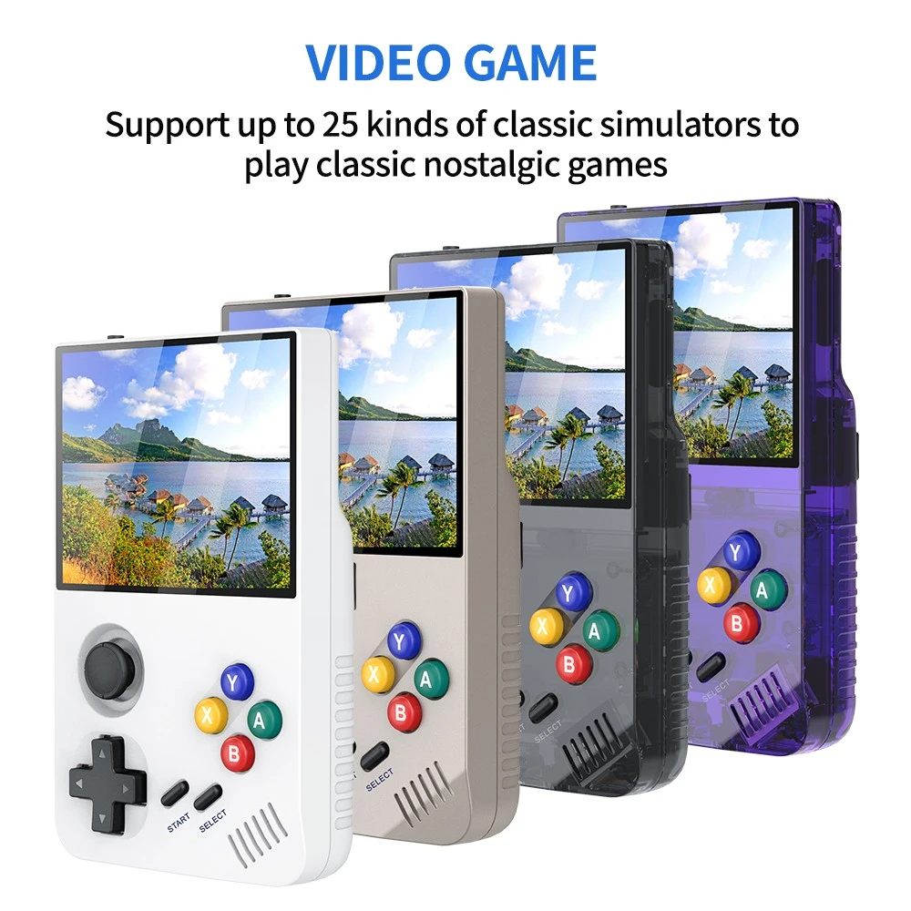 M19 Handheld Game Console, 3.5-inch HD Screen, 64GB TF Card - Black