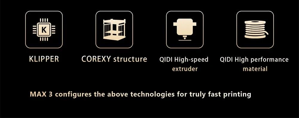 QIDI TECH X-Max 3 3D Printer, Auto Levelling, 600mm/s Printing Speed, Flexible HF Board, 64-bit Processor, Klipper, CoreXY Structure, All-metal Frame, 325x325x315mm