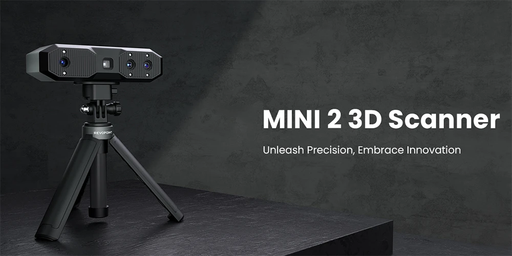 Revopoint MINI 2 3D Scanner, 0.02mm Precision, 2MP Resolution, Up to 16fps Scanning Speed, Blue Light, 120-250mm Working Distance, 6 Flash LEDs, IMU Motion Tracking, for Dental/Small Objects, Advanced Edition