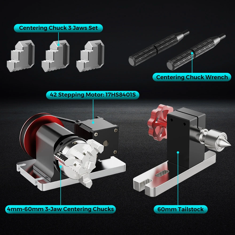 Kit de module rotatif CNC 4ème axe TWO TREES pour laser TTC450