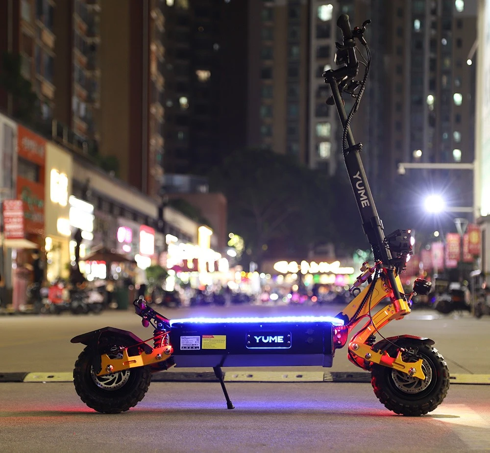 YUME X11+ Electric Scooter, 3000W*2 Motor, 60V 30Ah Battery, 11-inch Off-road Fat Tires, 50mph Max Speed, 60miles Max Range, EBS Front & Rear Hydraulic Disk Brakes, LCD Display