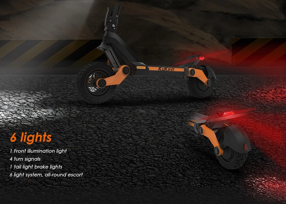 Trottinette électrique KuKirin G3 Adventurers 10,5 pouces tout-terrain, moteur arrière 1200 W, batterie au lithium 52 V 18 Ah, vitesse maximale 50 km/h, écran tactile, panneau de commande, système de suspension TPU, IPX4