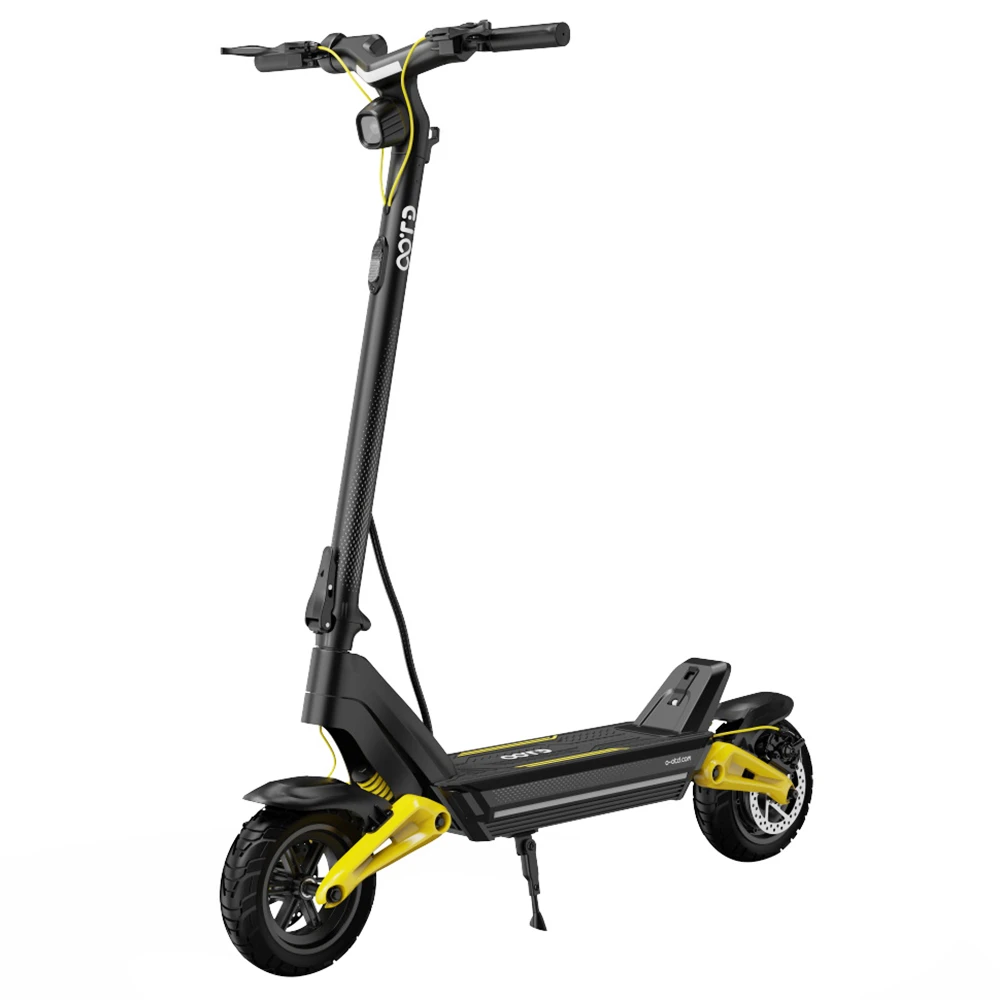 OOTD S10 pliabil Scuter electric 10 inci anvelope 1400W W Motor 25km/h Max viteză 48V 20Ah Baterie pentru 60-70km Raza de acțiune 120KG Absorbția șocului Brake cu disc maxim - Galben