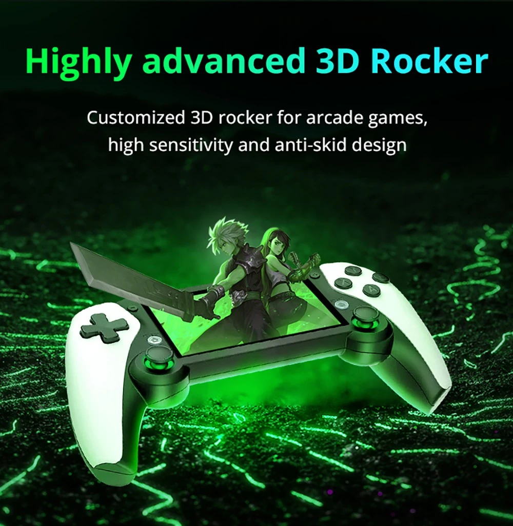 M25 Handheld Game Console, 64GB TF Card with 20000+ Games, 25 Emulators, 4.3in Screen, 3D Rocker for Arcade Games, Rockchip RK3566, 3000mAh Battery, Save/Load Games, Brightness Adjustable