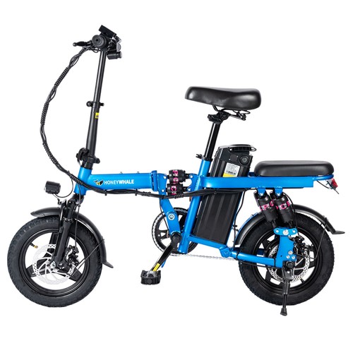 HONEYWHALE S6 Pro 14-inch Electric Bike 350W Brushless Motor 25km/h 48V 15Ah Battery 45-55km Range Six Shock Absorber Disc Brakes - Grey