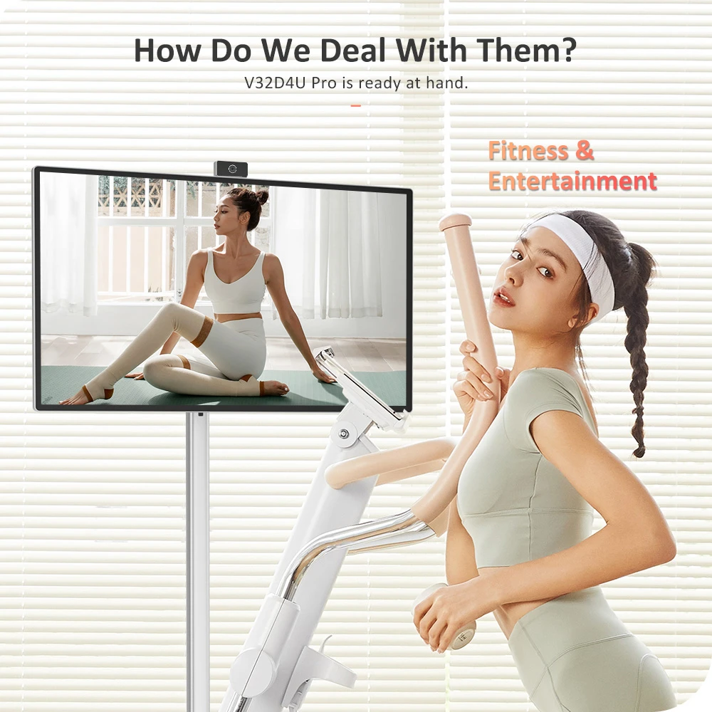 Titan Army V32D4U Pro Flat 16:9 VA UHD 76Hz Portable Smart Screen with Powerful Chipset and Multiple Connection Modes